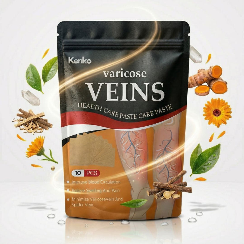 Kenko™ Spider & Varicose Vein Patches | Natural Herbal Therapy for Swelling, Fatigue & Vein Health